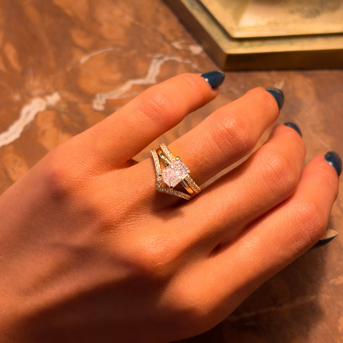 Gold Plain Band Mini Jasmine Ring