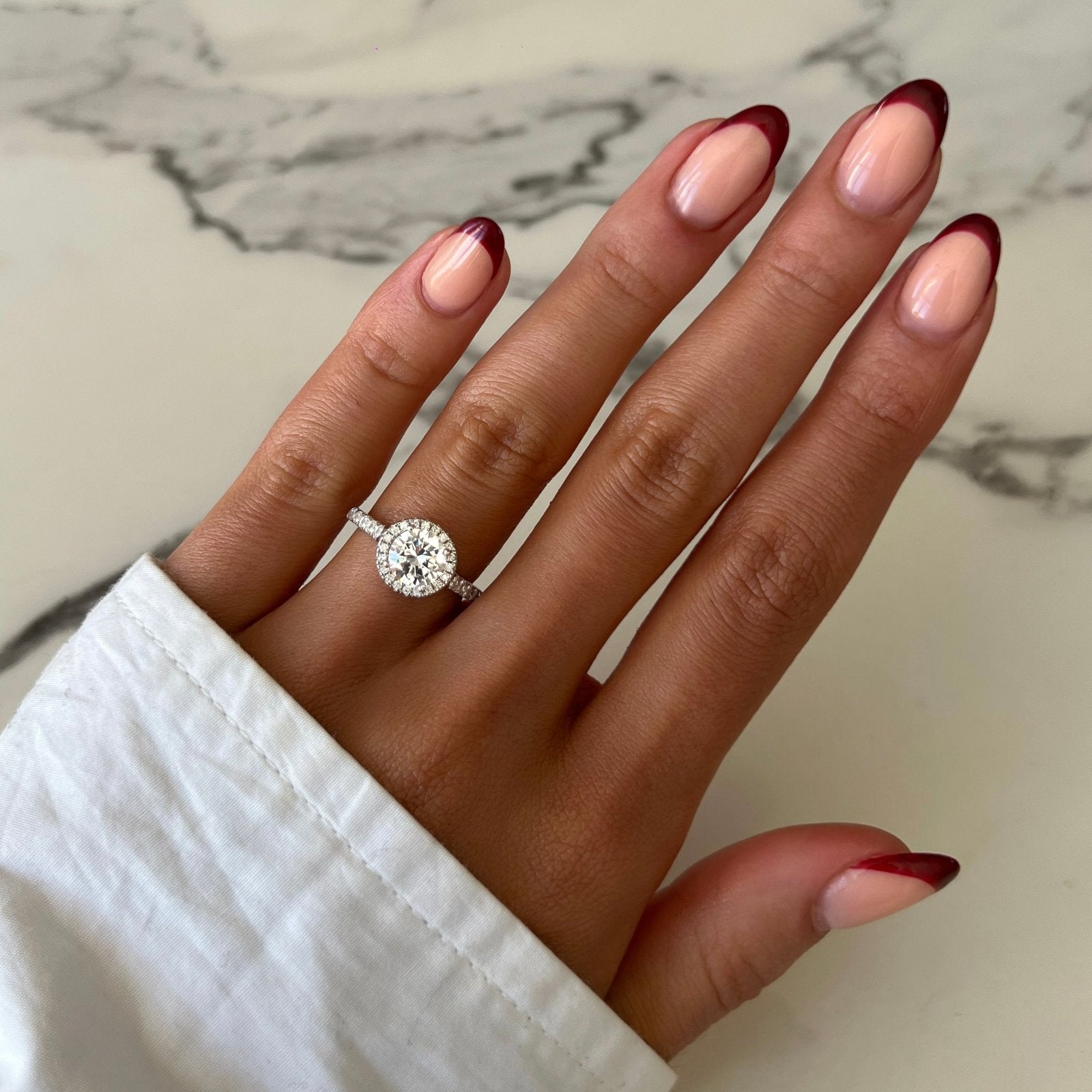 Sterling Silver Miya Halo Ring - Luxe Emporium x