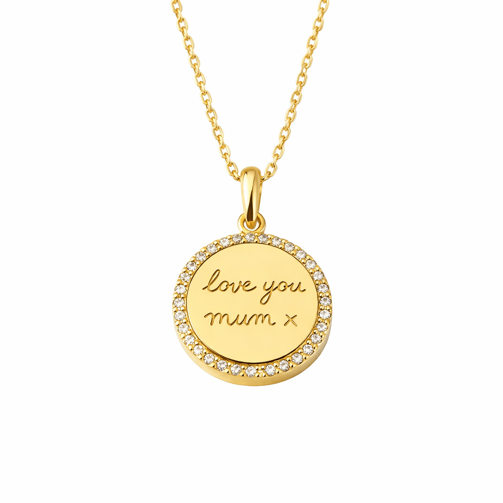 Gold Handwriting Halo Necklace - Luxe Emporium x