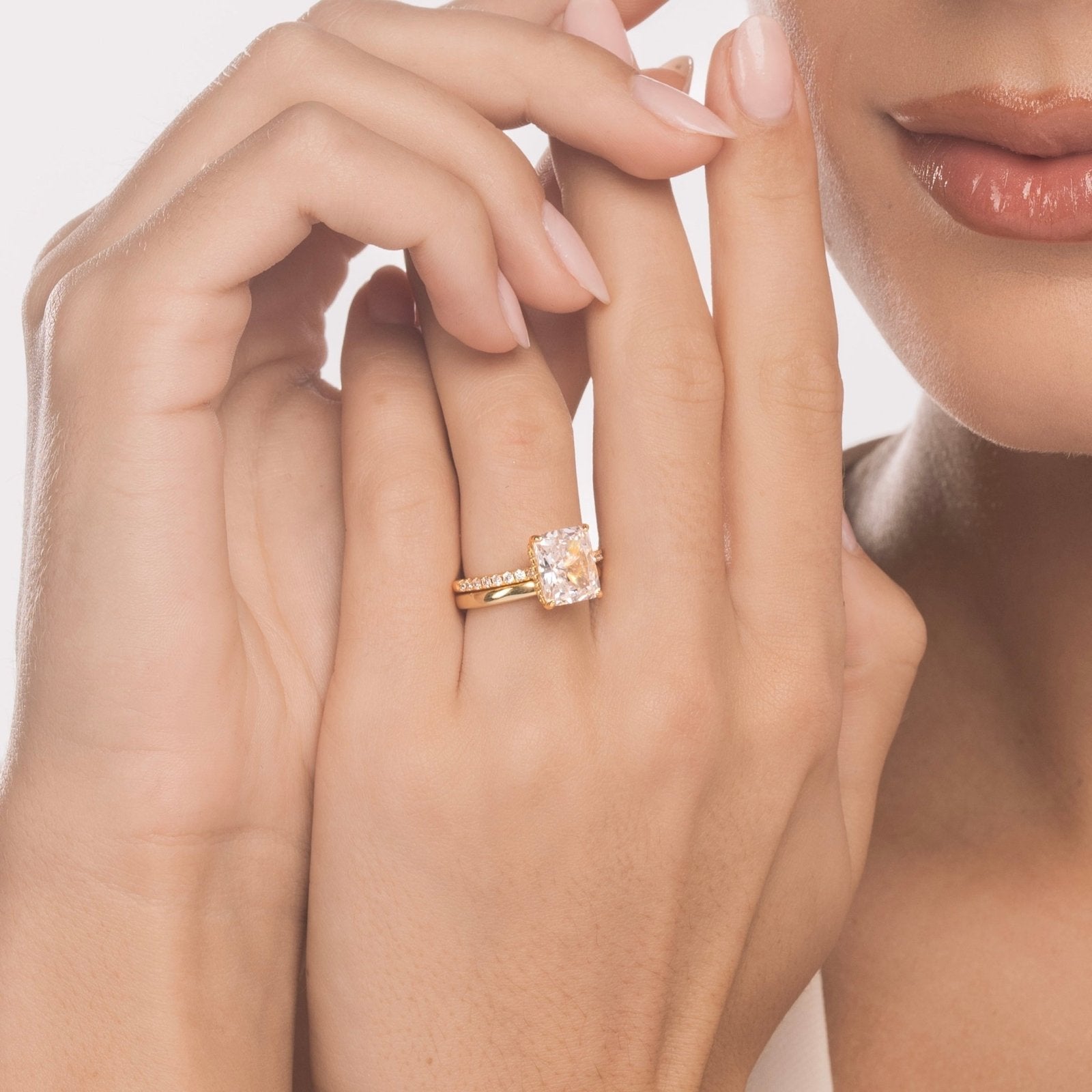 Gold Radiant Cut Jasmine Ring - Luxe Emporium x
