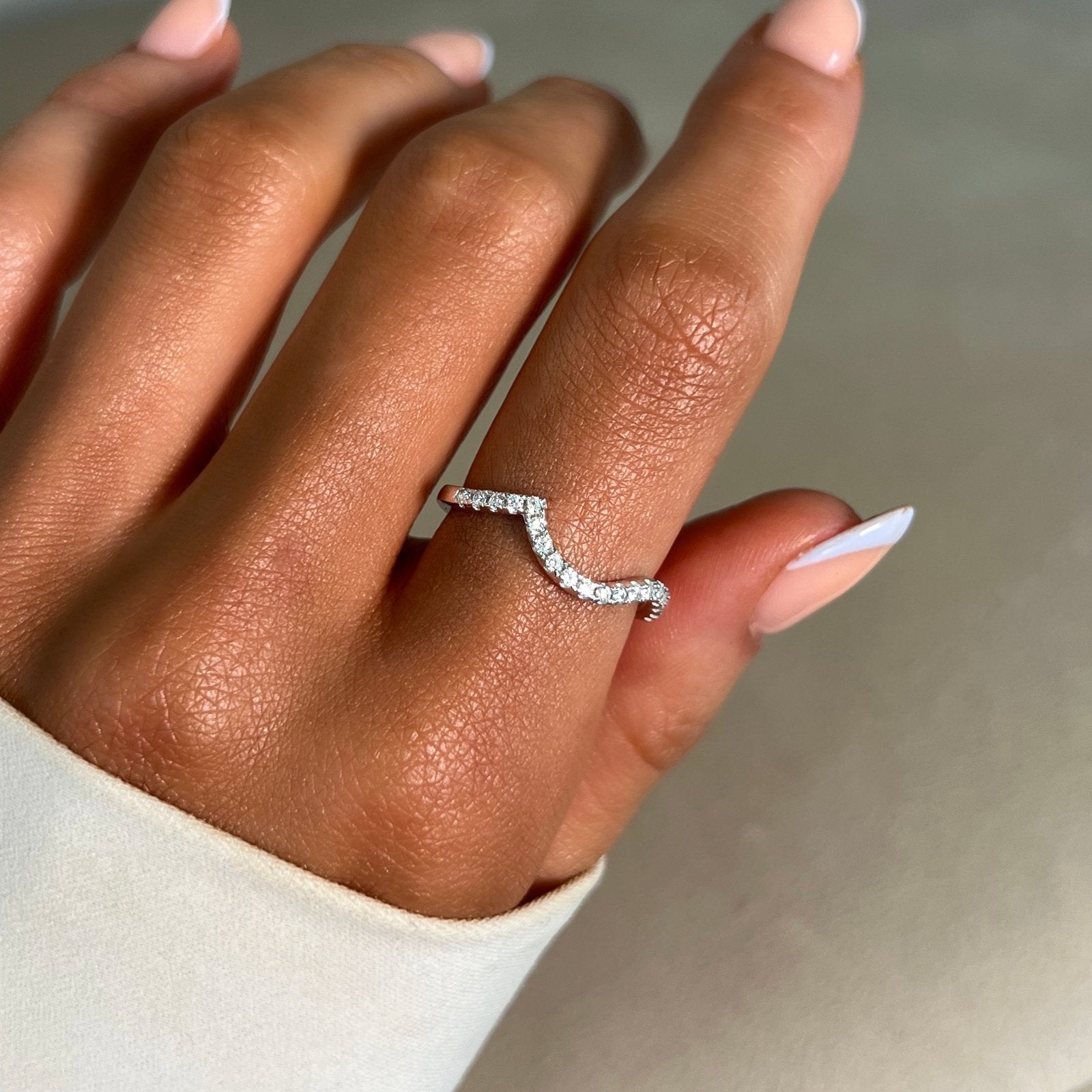 Sterling Silver Wave Ring - Luxe Emporium x