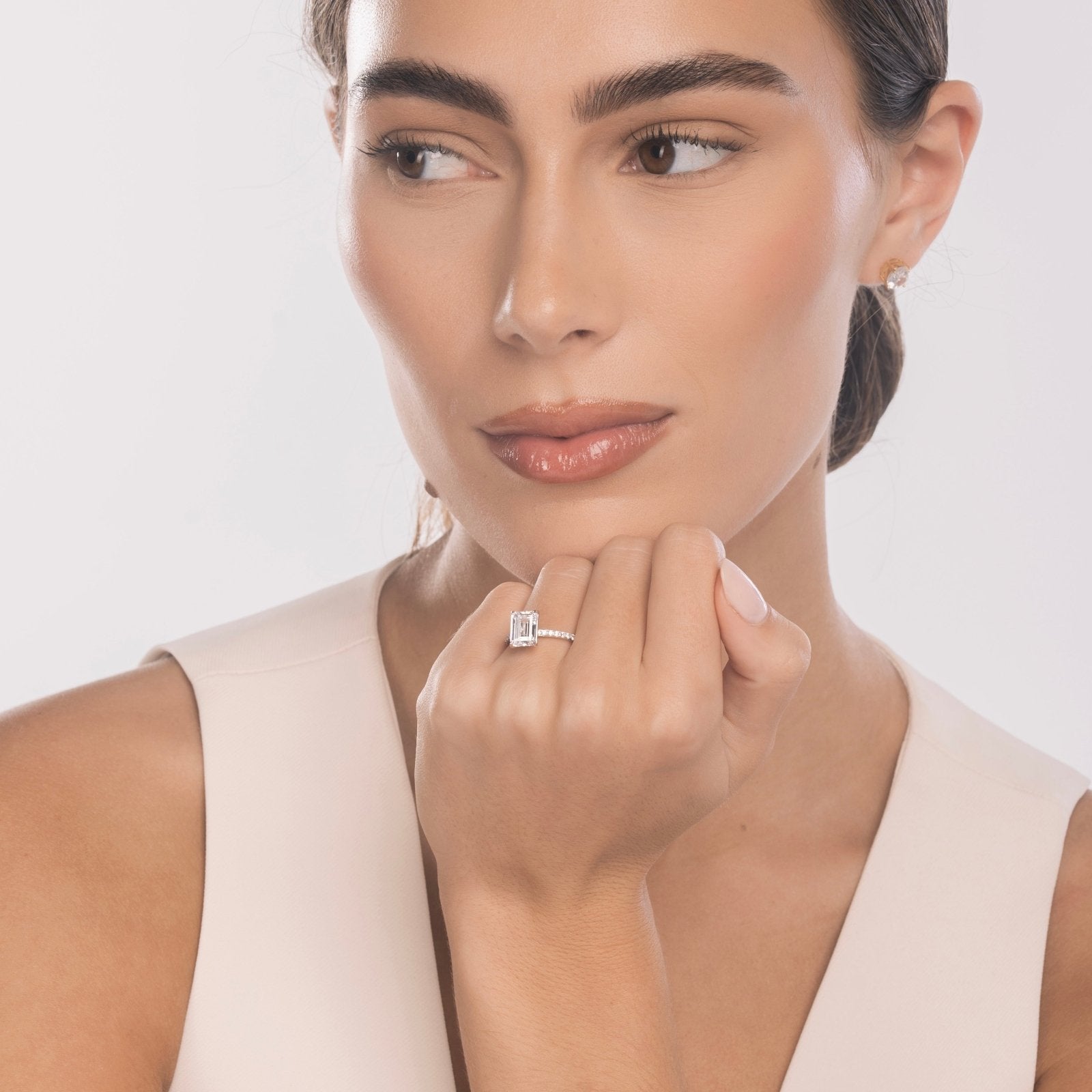 Sterling Silver Classic Emerald Cut Ring - Luxe Emporium x