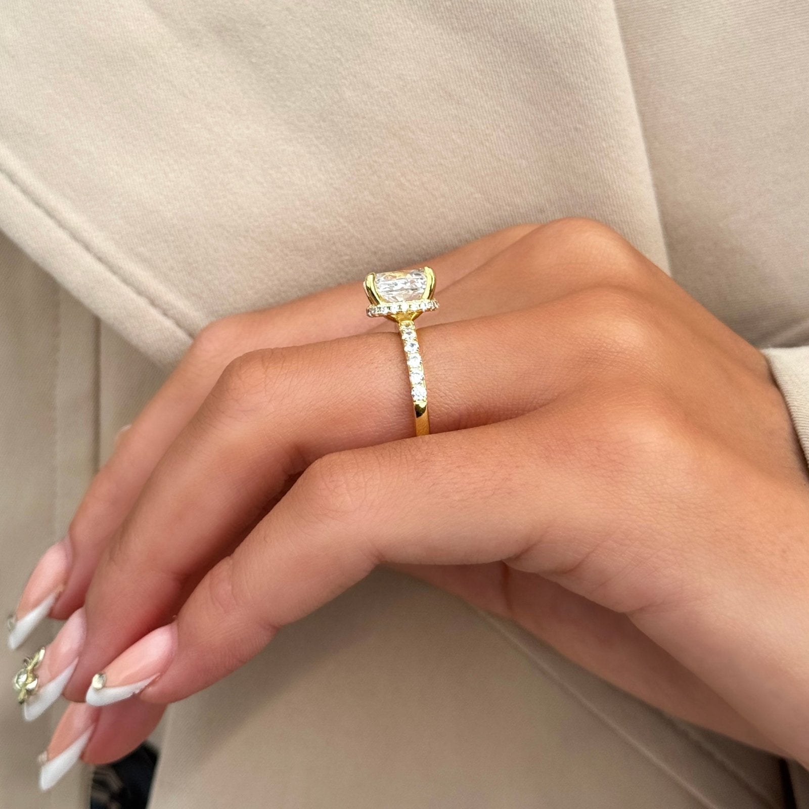 Gold Elysia Solitaire Ring - Luxe Emporium x