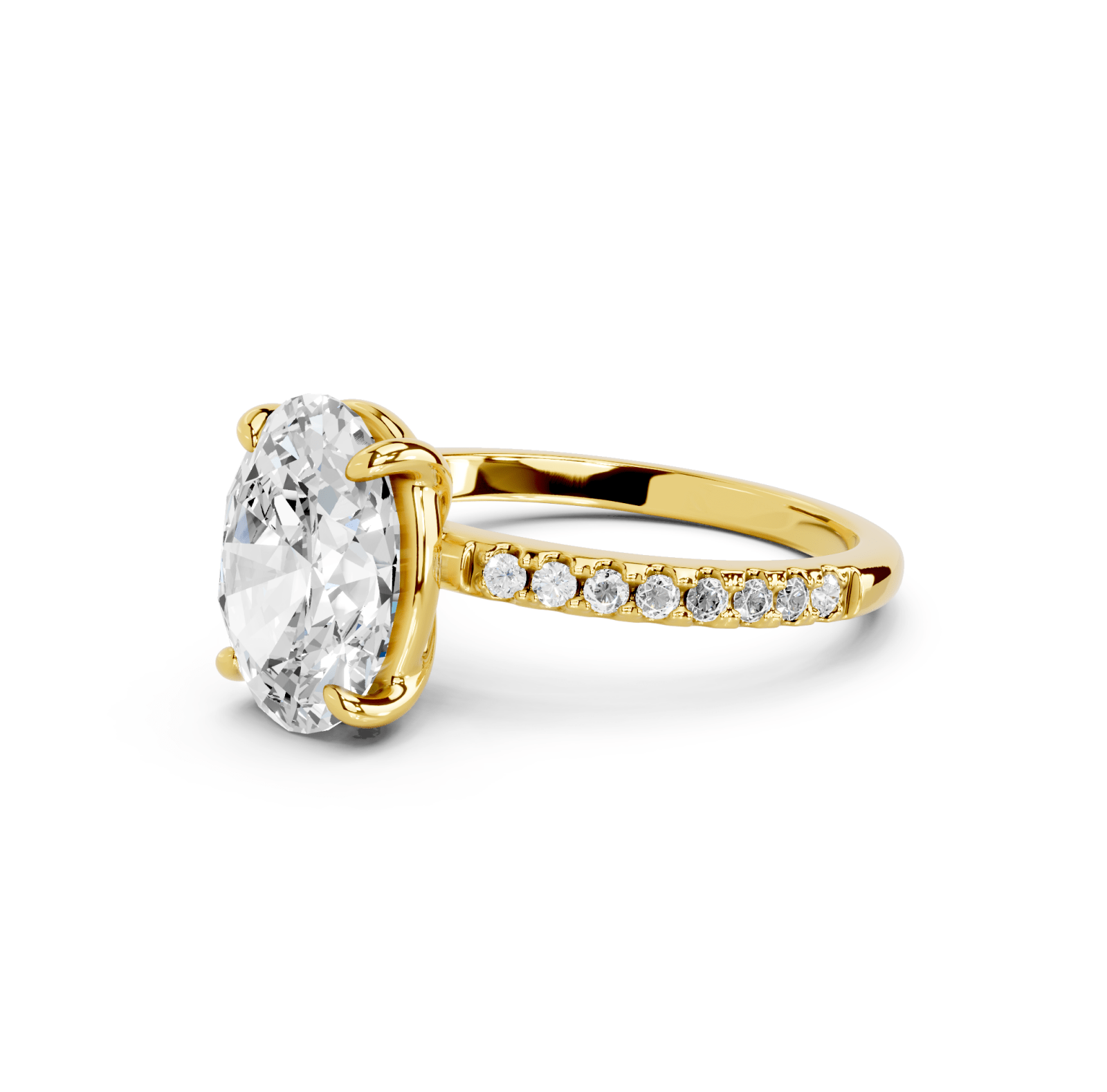 Gold Mini Solitaire Ring - Luxe Emporium x