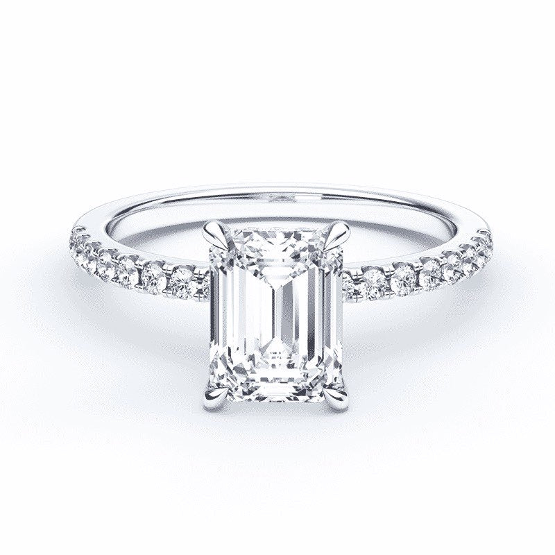 Sterling Silver Classic Emerald Cut Ring - Luxe Emporium x