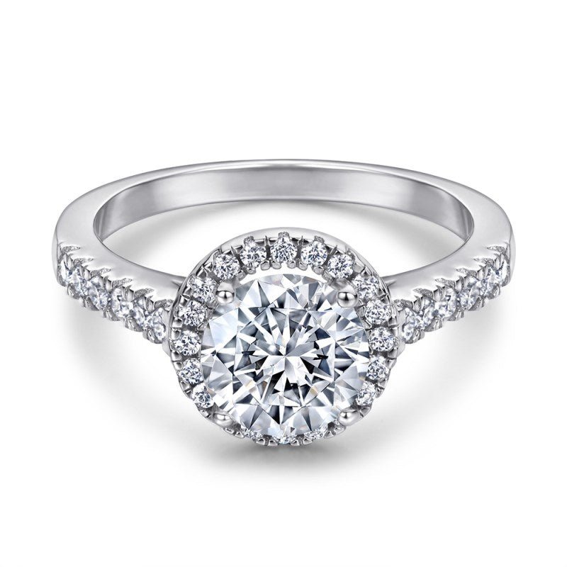 Sterling Silver Miya Halo Ring - Luxe Emporium x
