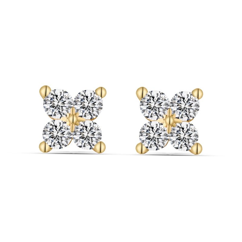 Gold Zahra Cluster Stud Earrings - Luxe Emporium x