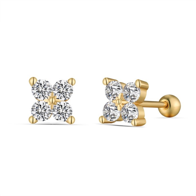 Gold Zahra Cluster Stud Earrings - Luxe Emporium x