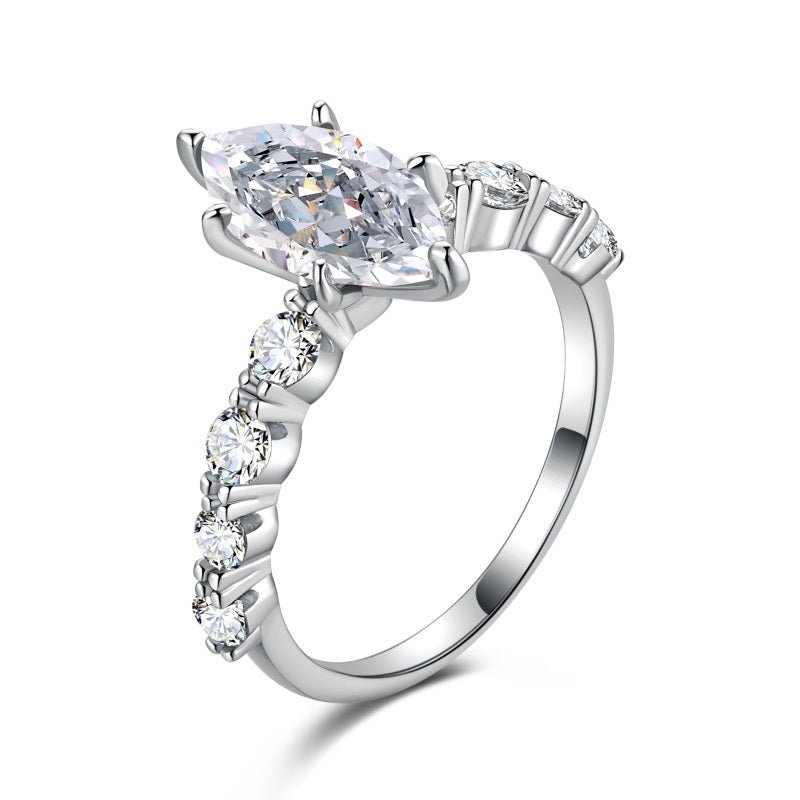 Sterling Silver Tiana Marquise Ring - Luxe Emporium x