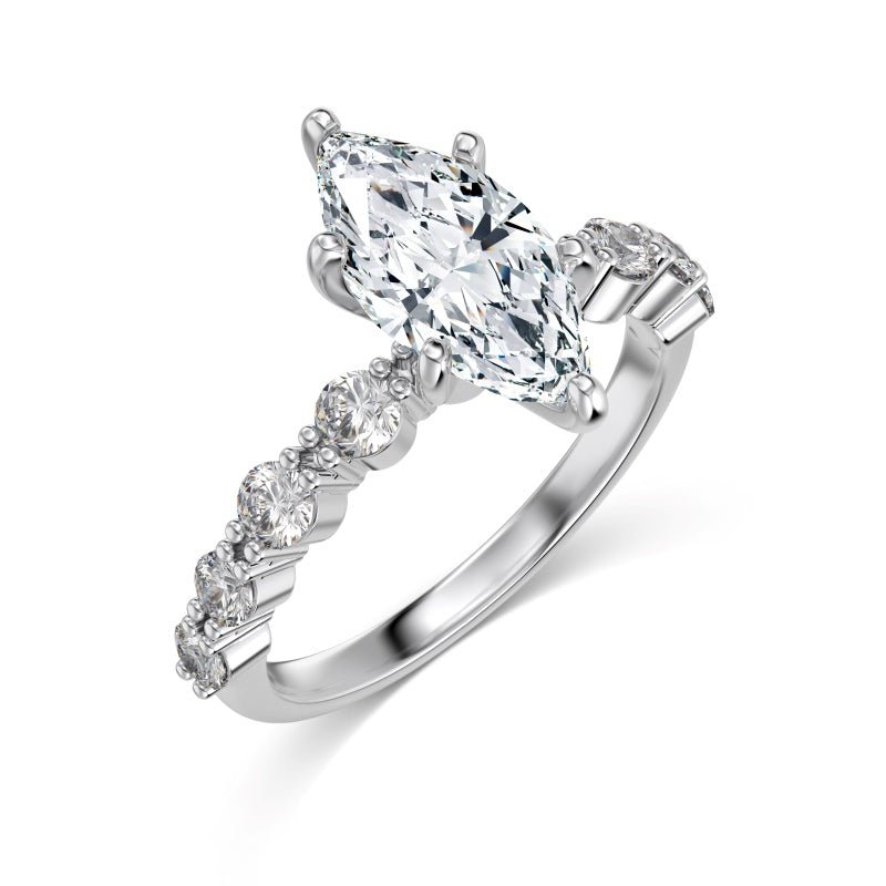 Sterling Silver Tiana Marquise Ring - Luxe Emporium x
