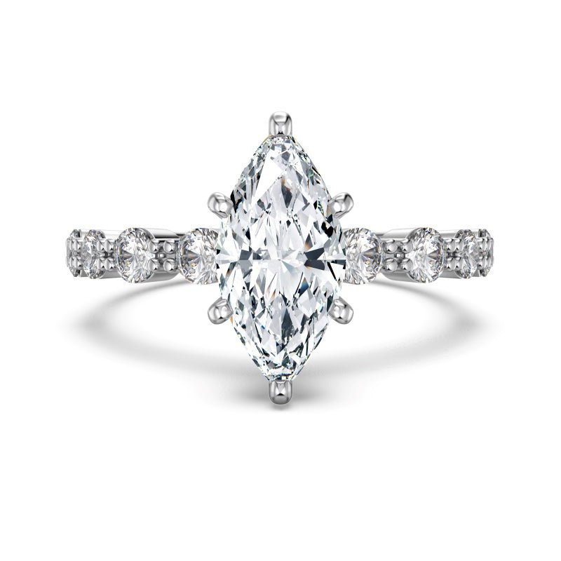 Sterling Silver Tiana Marquise Ring - Luxe Emporium x
