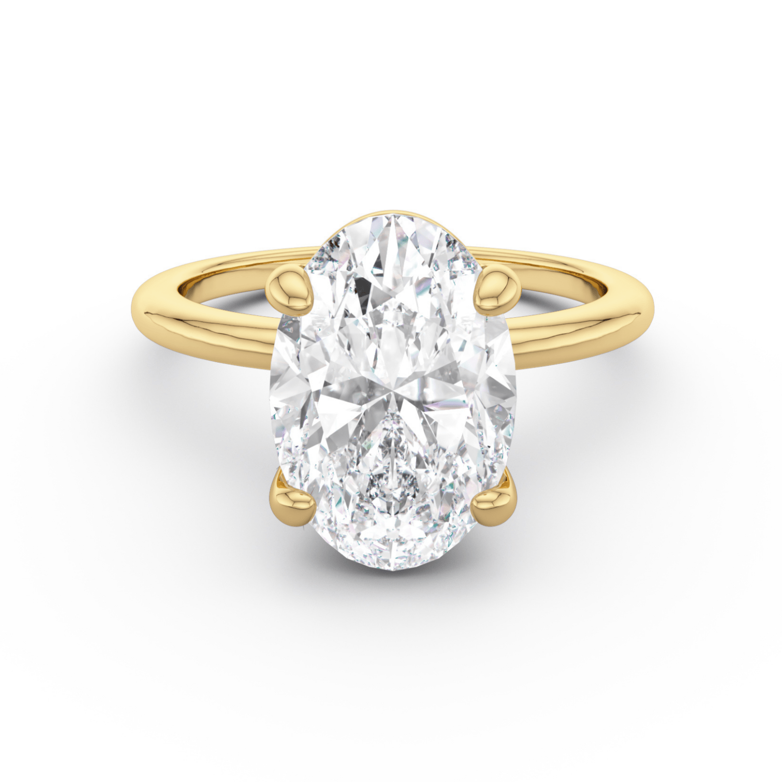 Gold Plain Band Solitaire x Aurelia Wedding Set - Luxe Emporium x