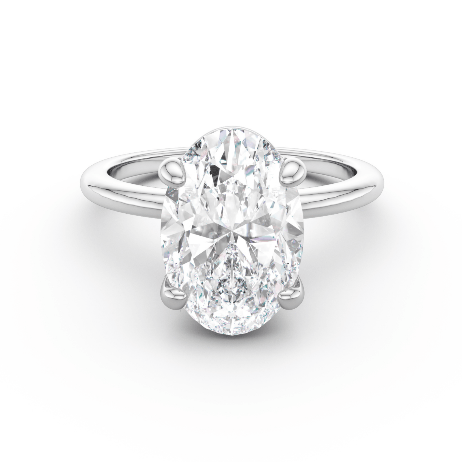 Silver Plain Band Solitaire x Aurelia Wedding Set - Luxe Emporium x
