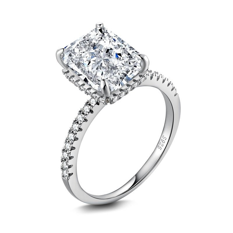 Sterling Silver Jasmine Wedding Ring Set - Luxe Emporium x