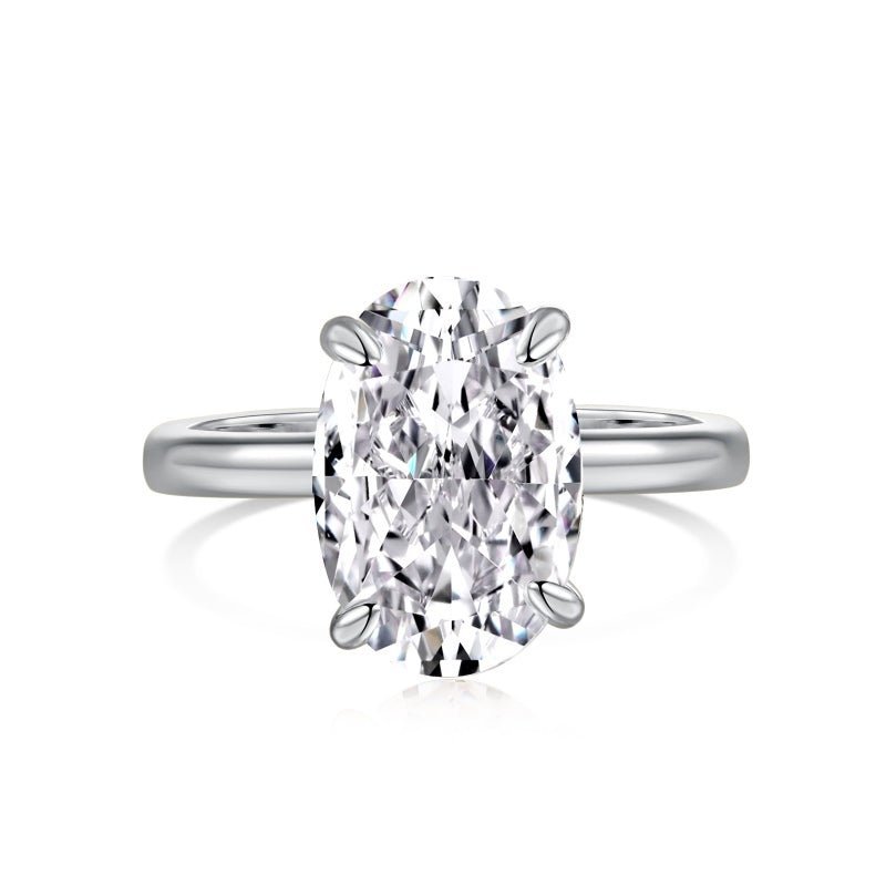 Gold Plain Band Solitaire x Aurelia Wedding Set - Luxe Emporium x