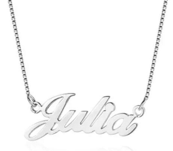 Sterling Silver Personalised Name Necklace - Luxe Emporium x