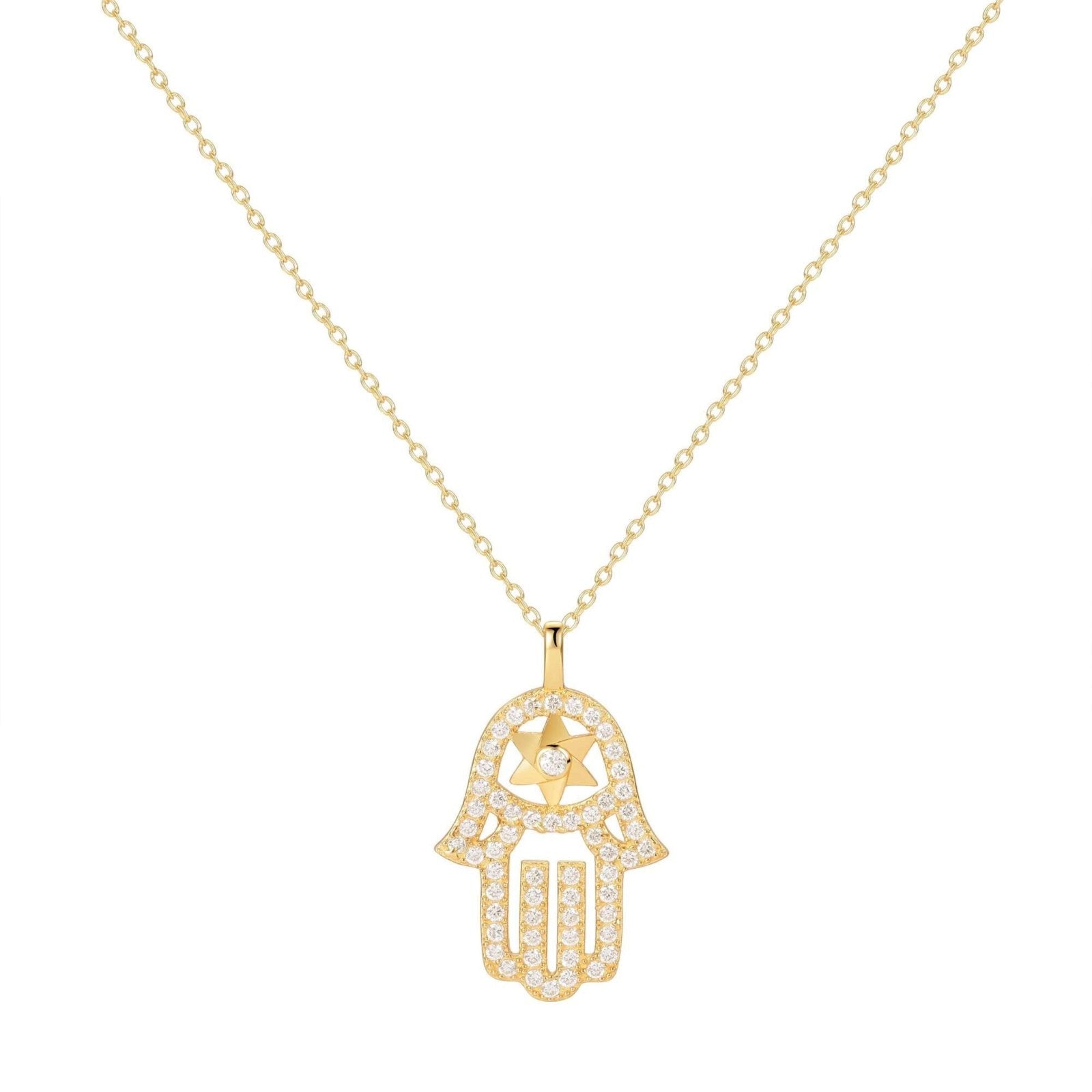 Gold Large Hamsa Necklace - Luxe Emporium x