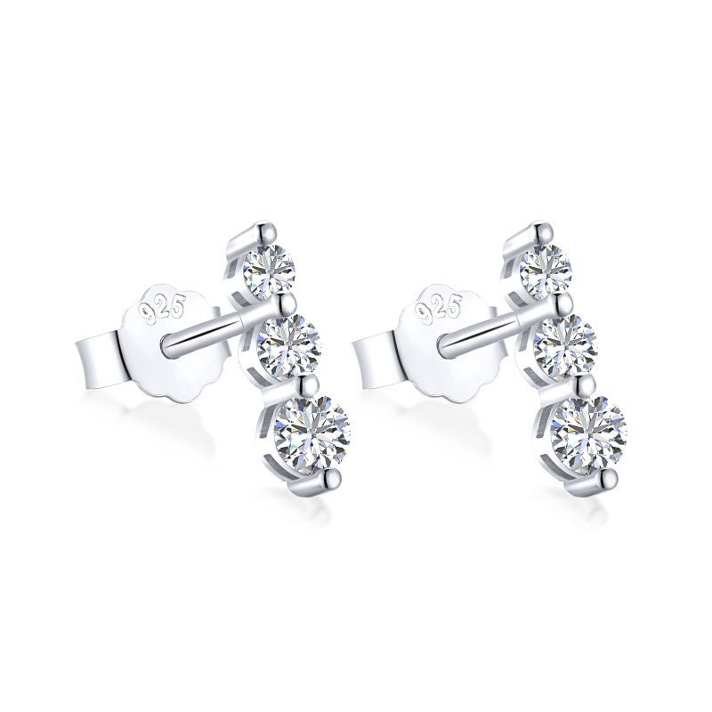 Sterling Silver Radiant Stud Earrings - Luxe Emporium x