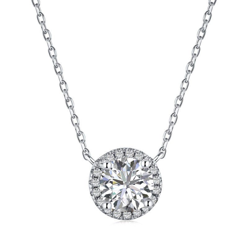 Sterling Silver Halo Necklace - Luxe Emporium x