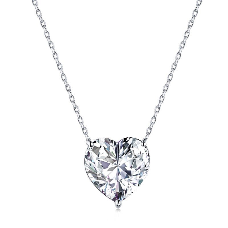 Sterling Silver Heart Pendant Necklace - Luxe Emporium x