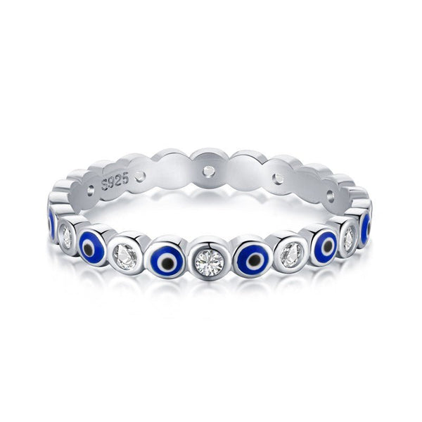Sterling silver evil eye ring online