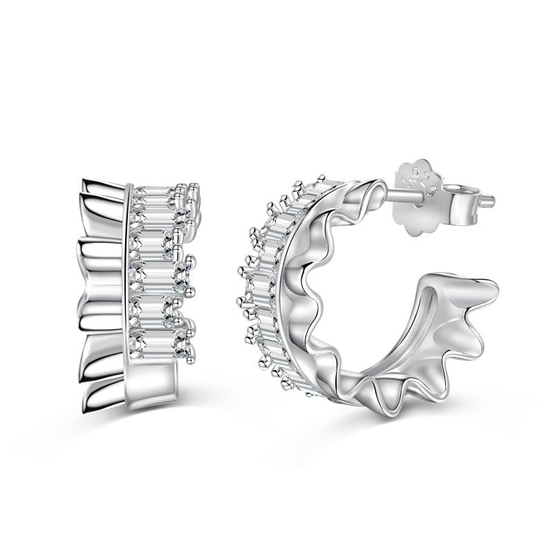 Sterling Silver Raya Hoop Earrings - Luxe Emporium x