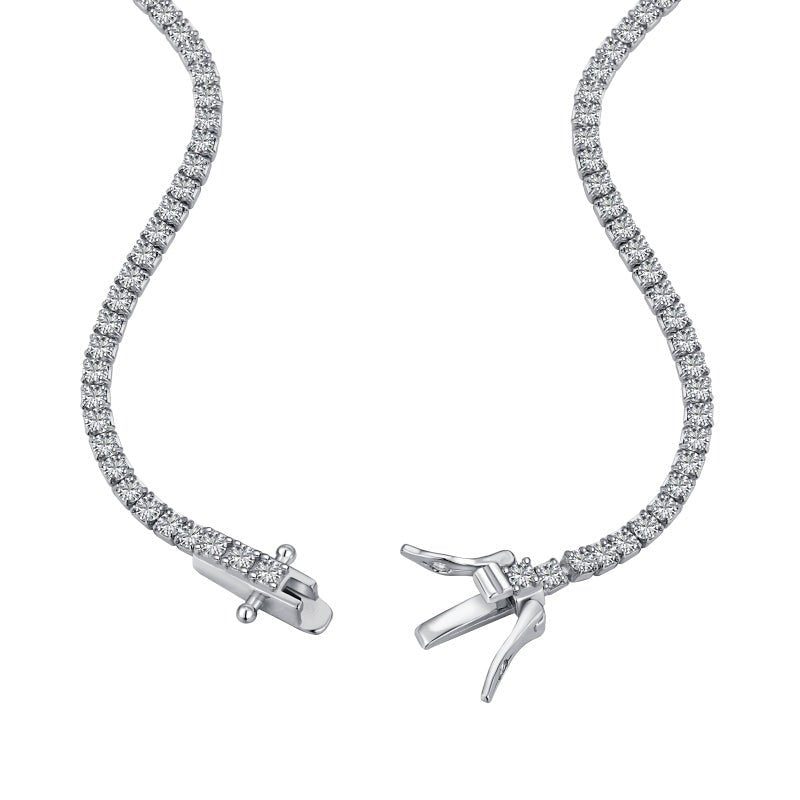 Sterling Silver Micro Tennis Necklace - Luxe Emporium x