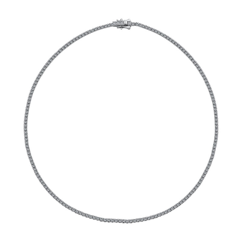 Sterling Silver Micro Tennis Necklace - Luxe Emporium x
