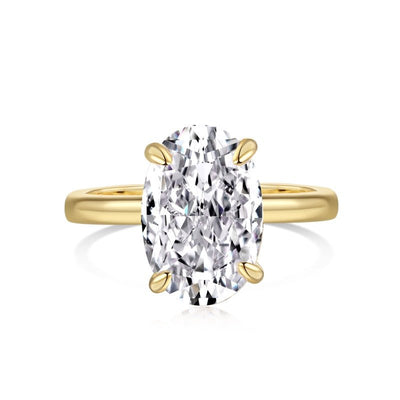 Gold Plain Band Solitare Ring (Launching 03.09.23) - Luxe Emporium x