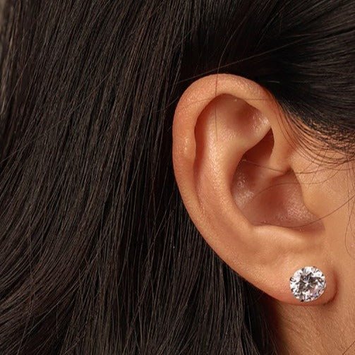 Sterling Silver Alina Radiant Cut Earrings - Luxe Emporium x