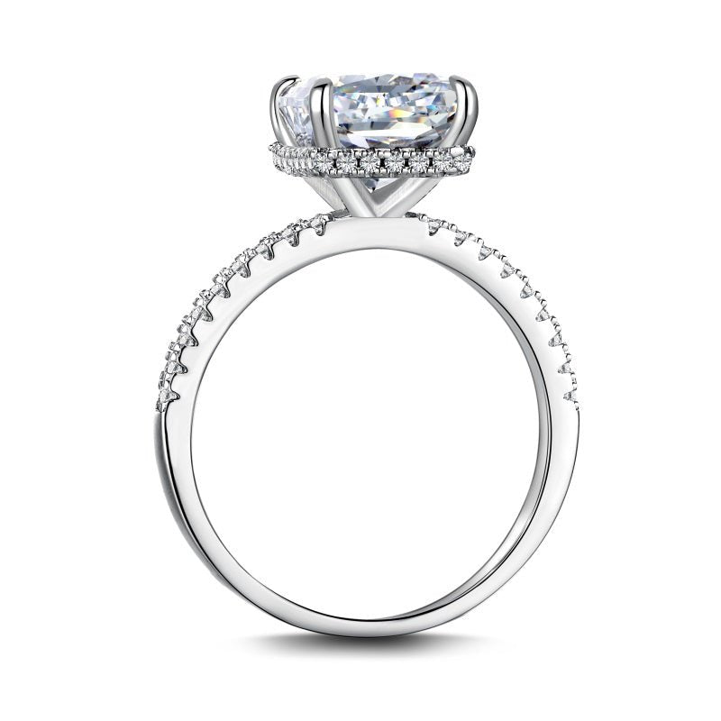 Sterling Silver Emerald Cut Jasmine Ring - Luxe Emporium x