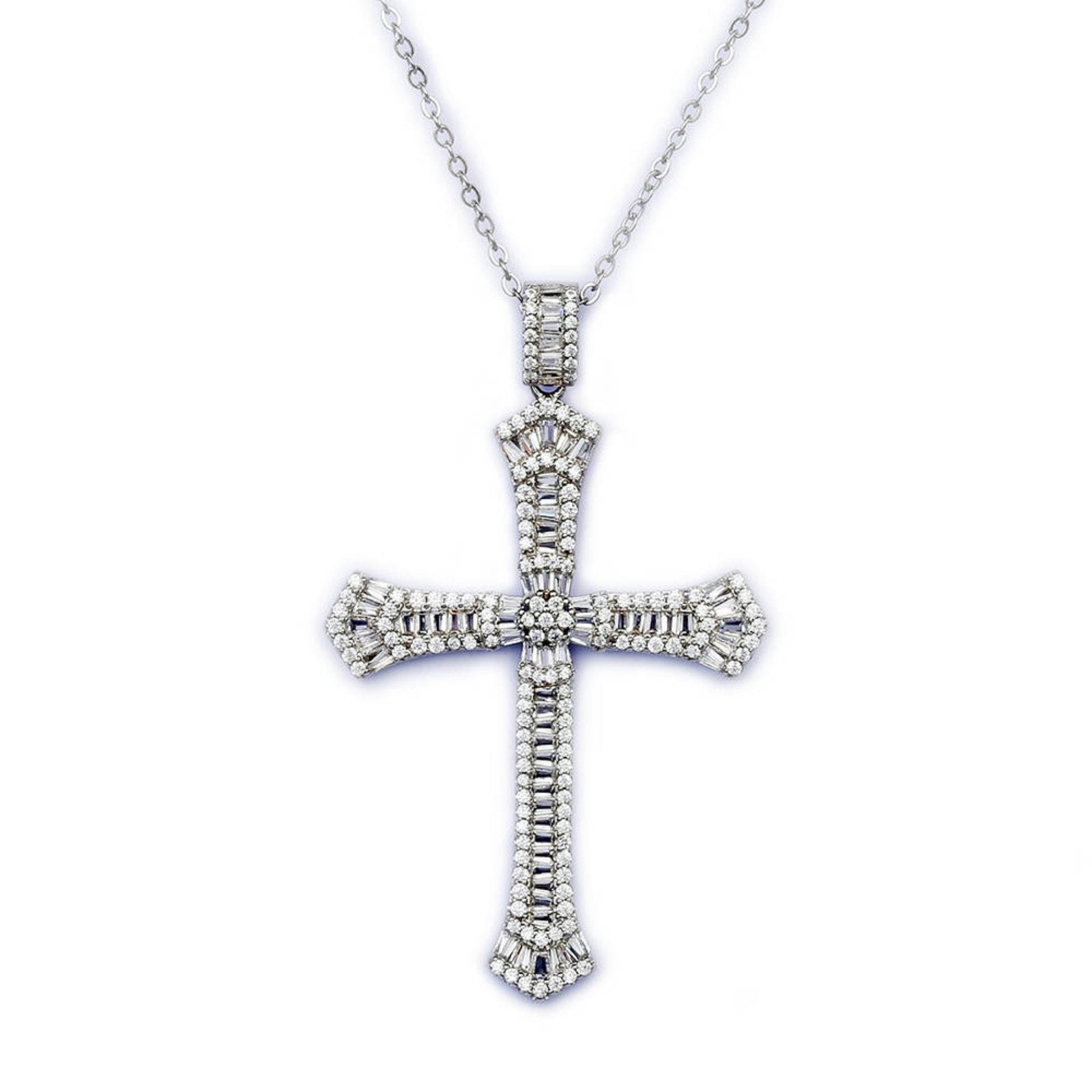 Sterling Silver Amaya Cross Necklace - Luxe Emporium x