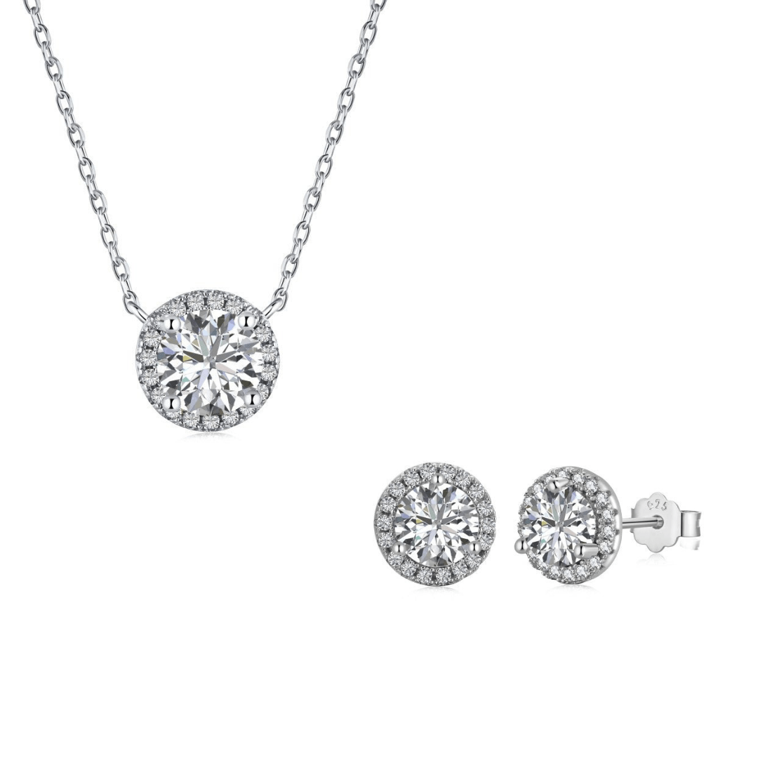 Sterling Silver Halo Set - Luxe Emporium x